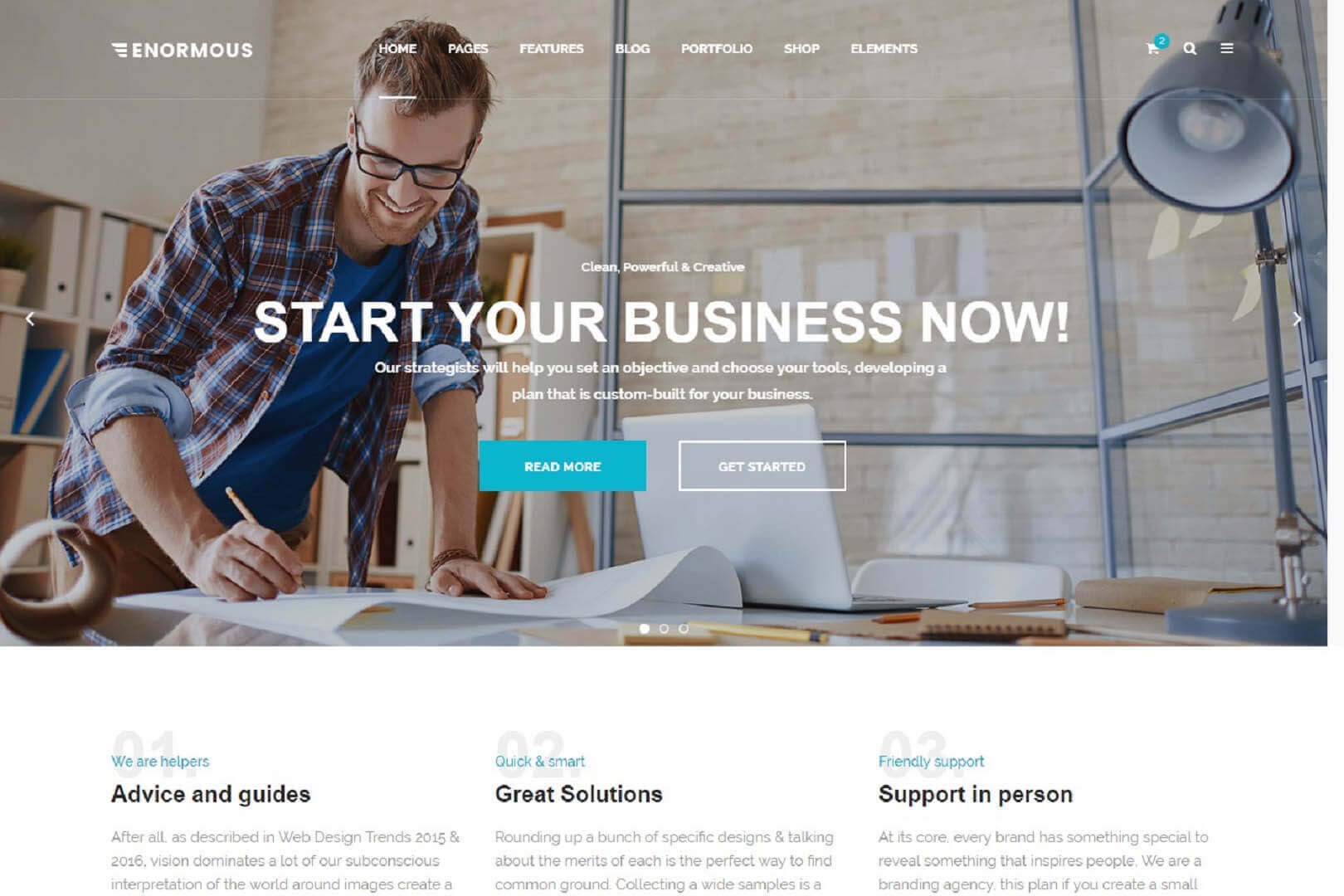 Enormous Responsive Multi-Purpose HTML5 Template